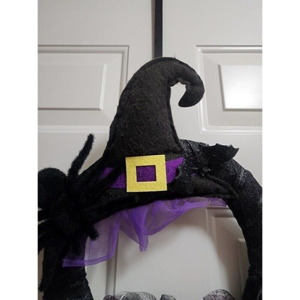 Handmade Witch Halloween Wreath-New - Picture 4 of 8